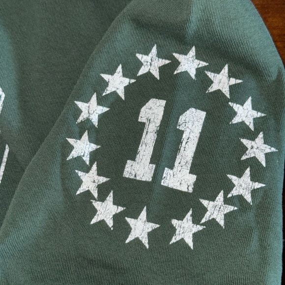 Free People Ragabond Studio Halftime Sweatshirt Green 11 Women's Size L - Picture 8 of 12